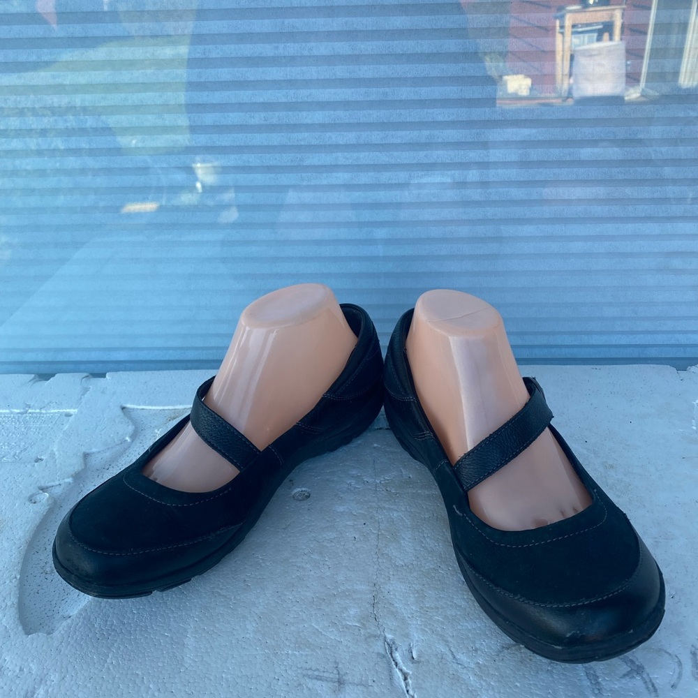 MERRELL Women’s Black Leather mary jane Sandals Size 9.5 - Picture 10 of 16